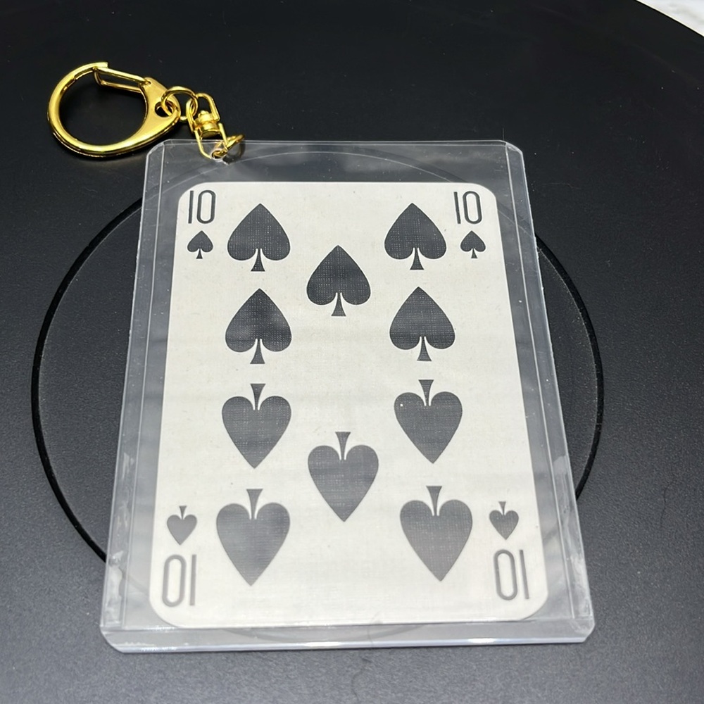 LOUIS VUITTON VINTAGE 70’s MONOGRAM PLAYING CARD BAG CHARM. ♠️ SUIT - Picture 3 of 3
